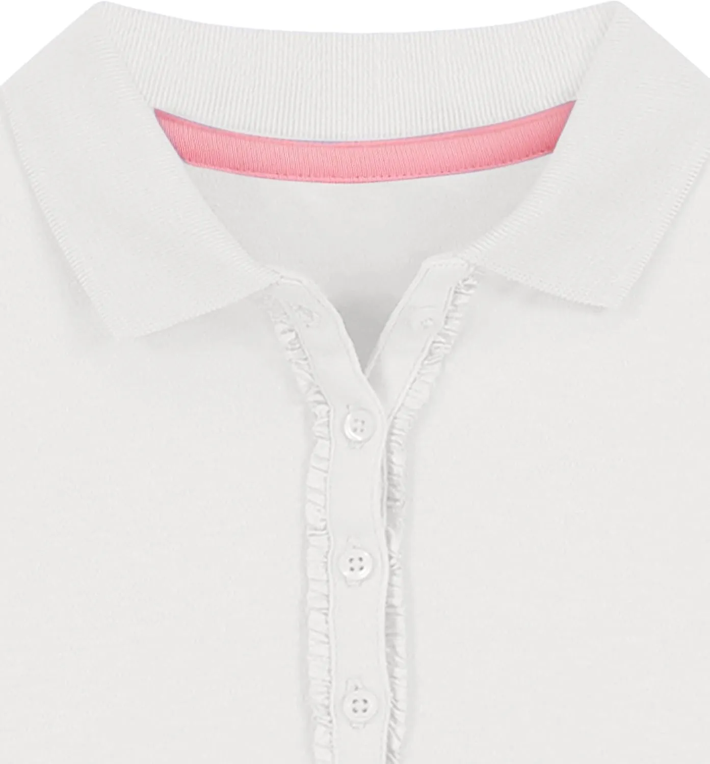 NAUTICA Girls' School Uniform Long Sleeve Polo Shirt, Button Closure, Comfortable & Breathable Fabric