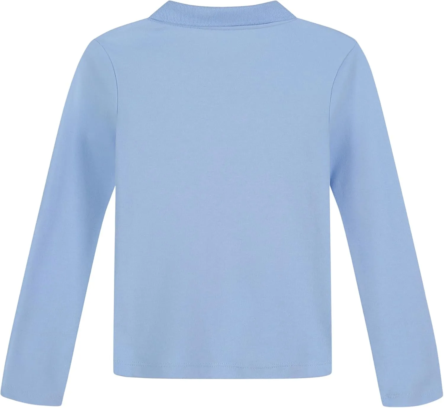 NAUTICA Girls' School Uniform Long Sleeve Polo Shirt, Button Closure, Comfortable & Breathable Fabric
