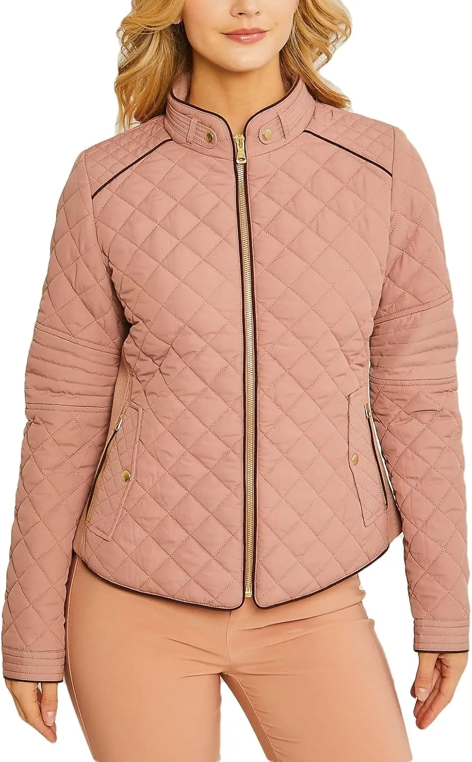 NE PEOPLE Womens Lightweight Quilted Zip Jacket (S-3XL)