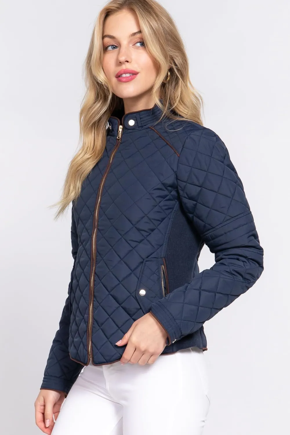 NE PEOPLE Womens Lightweight Quilted Zip Jacket (S-3XL)
