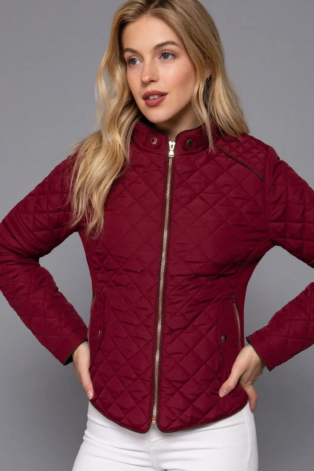 NE PEOPLE Womens Lightweight Quilted Zip Jacket (S-3XL)
