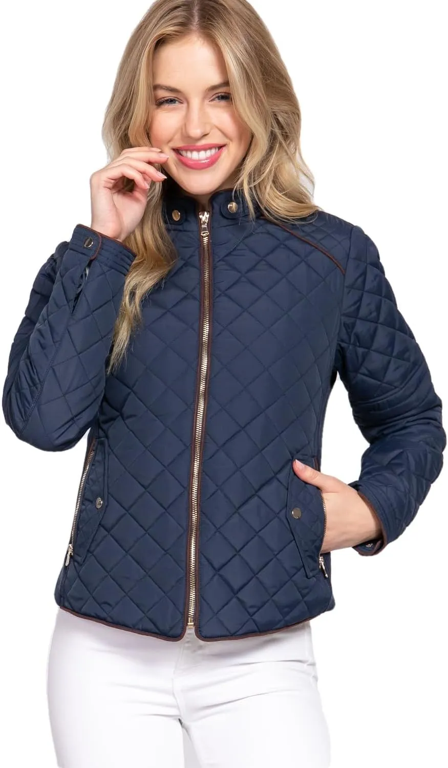 NE PEOPLE Womens Lightweight Quilted Zip Jacket (S-3XL)