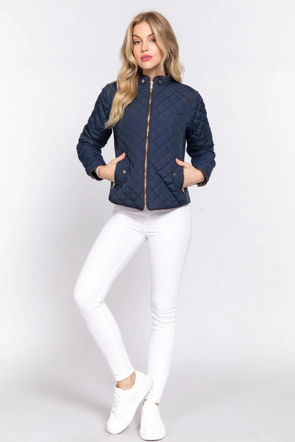 NE PEOPLE Womens Lightweight Quilted Zip Jacket (S-3XL)
