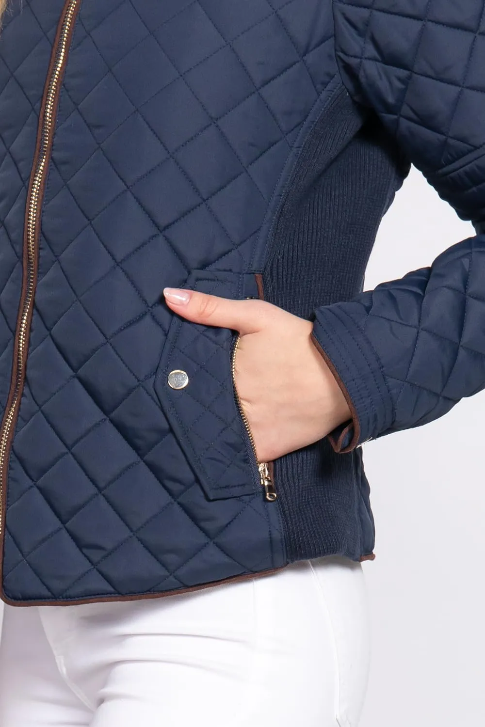 NE PEOPLE Womens Lightweight Quilted Zip Jacket (S-3XL)