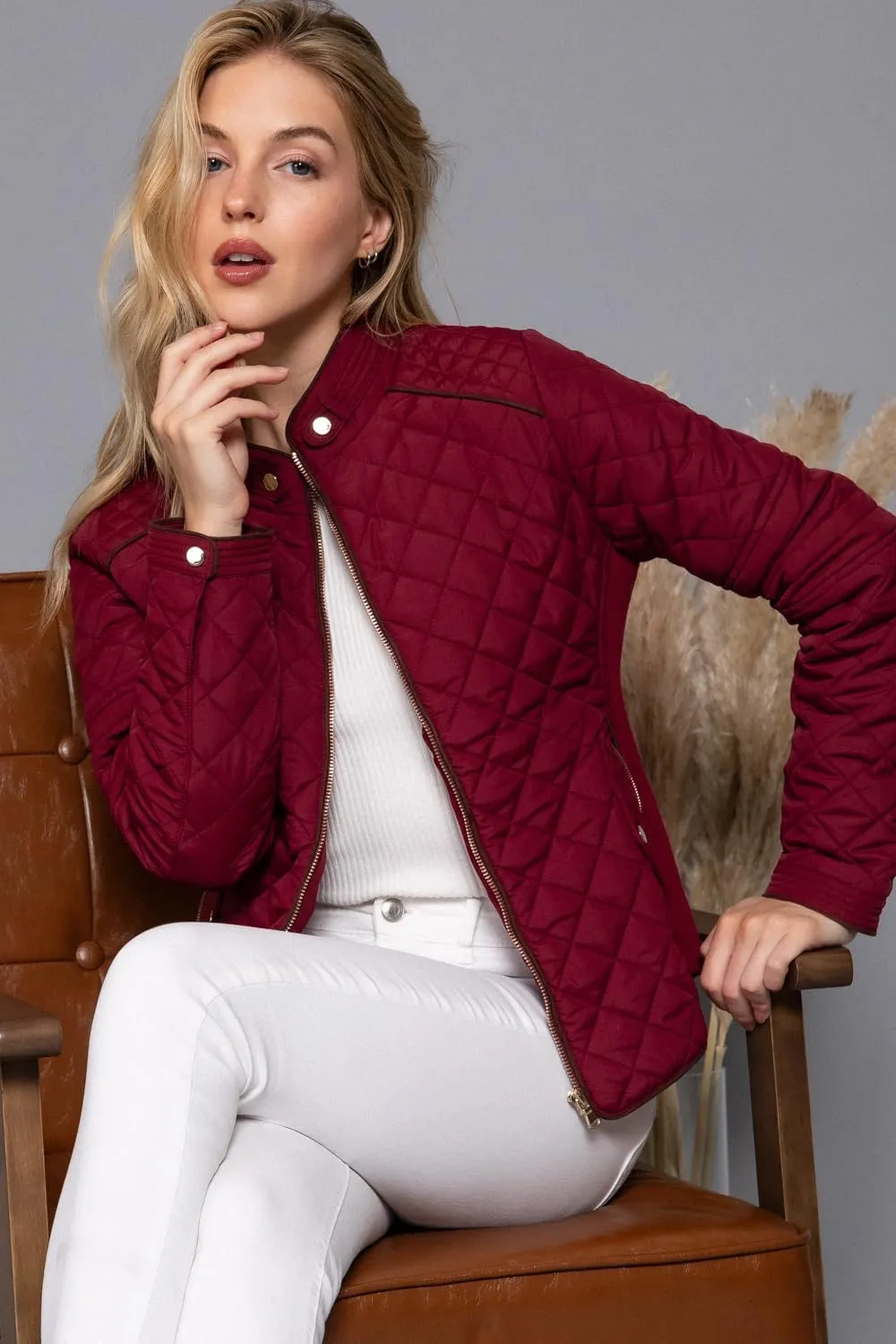 NE PEOPLE Womens Lightweight Quilted Zip Jacket (S-3XL)