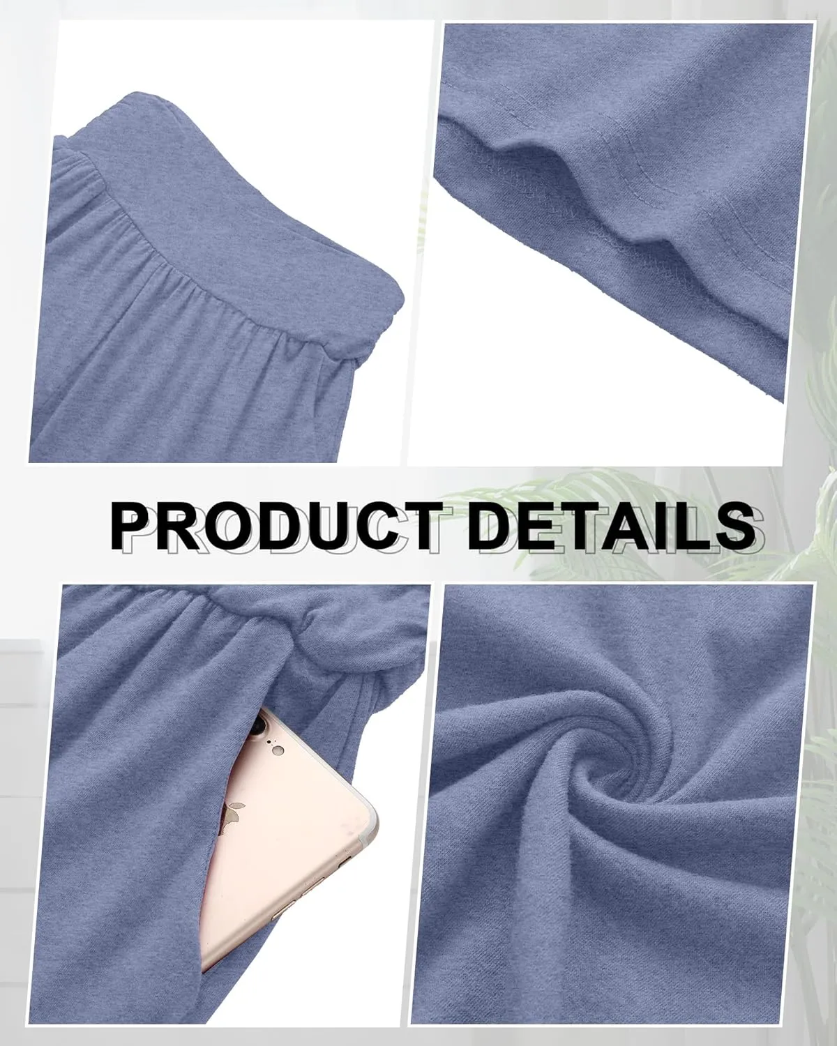 Neer 3 Pack Capri Pants for Women Casual Summer Lounge Yoga Pants Crop High Waist Loose Fit Sweatpants Pajamas with Pockets