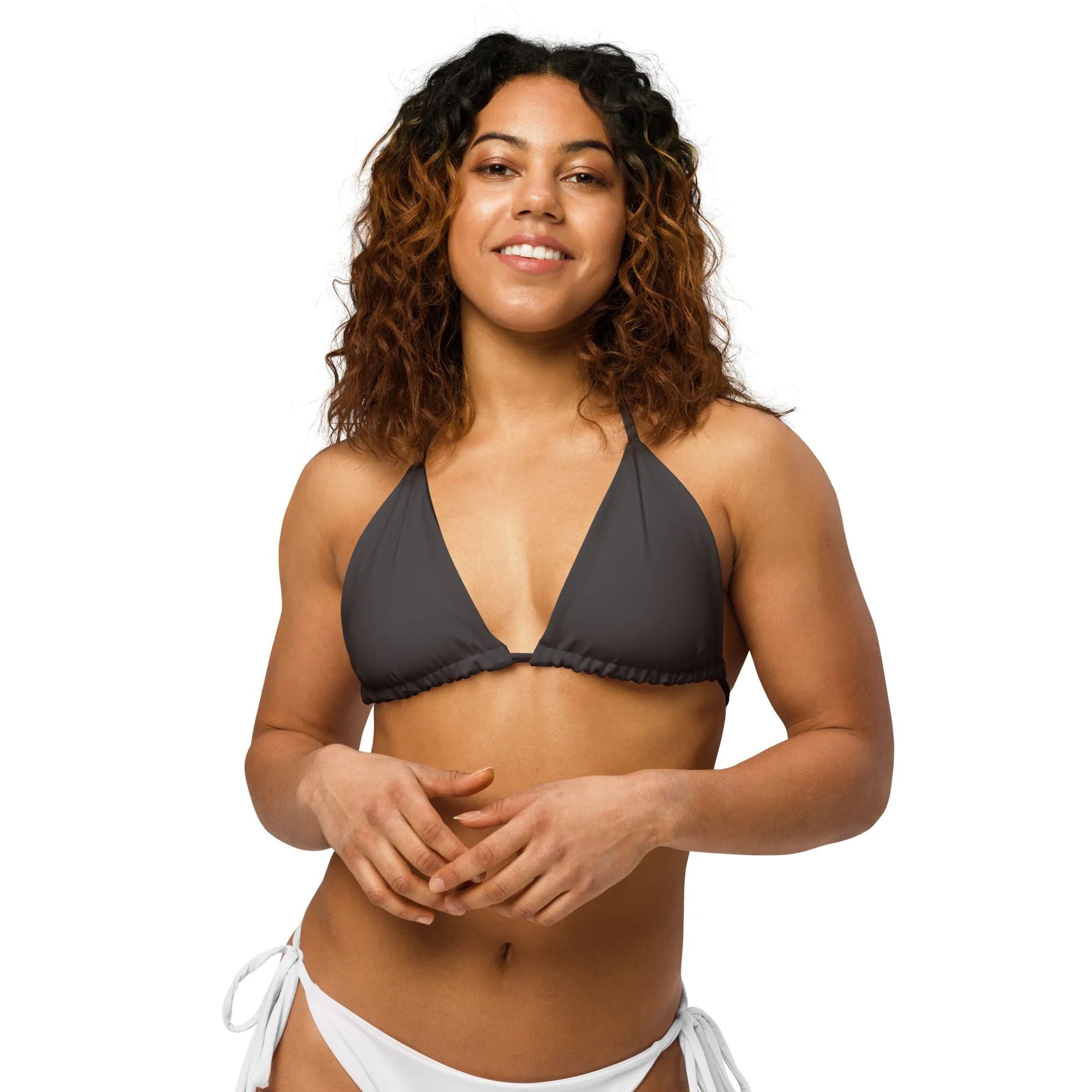 Non-Binary Solid String Bikini Top