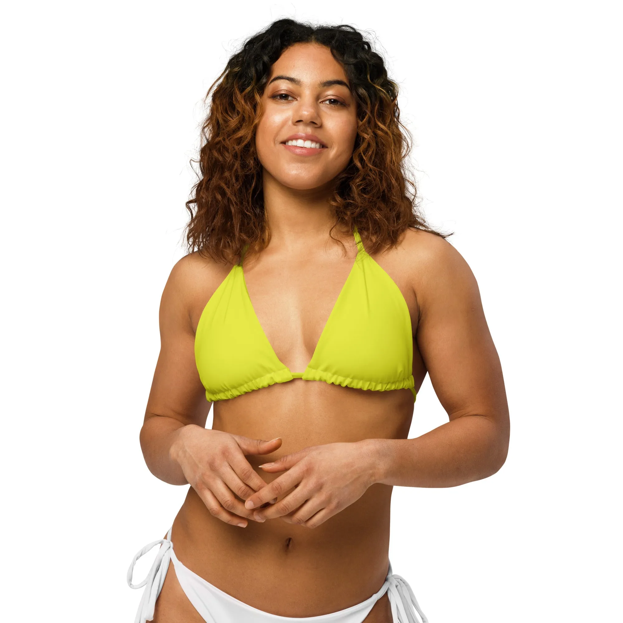 Non-Binary Solid String Bikini Top
