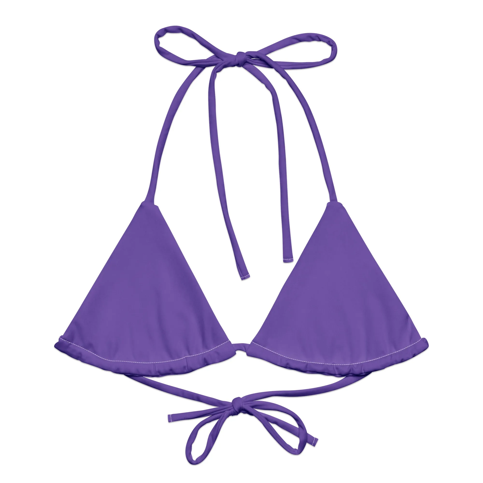 Non-Binary Solid String Bikini Top