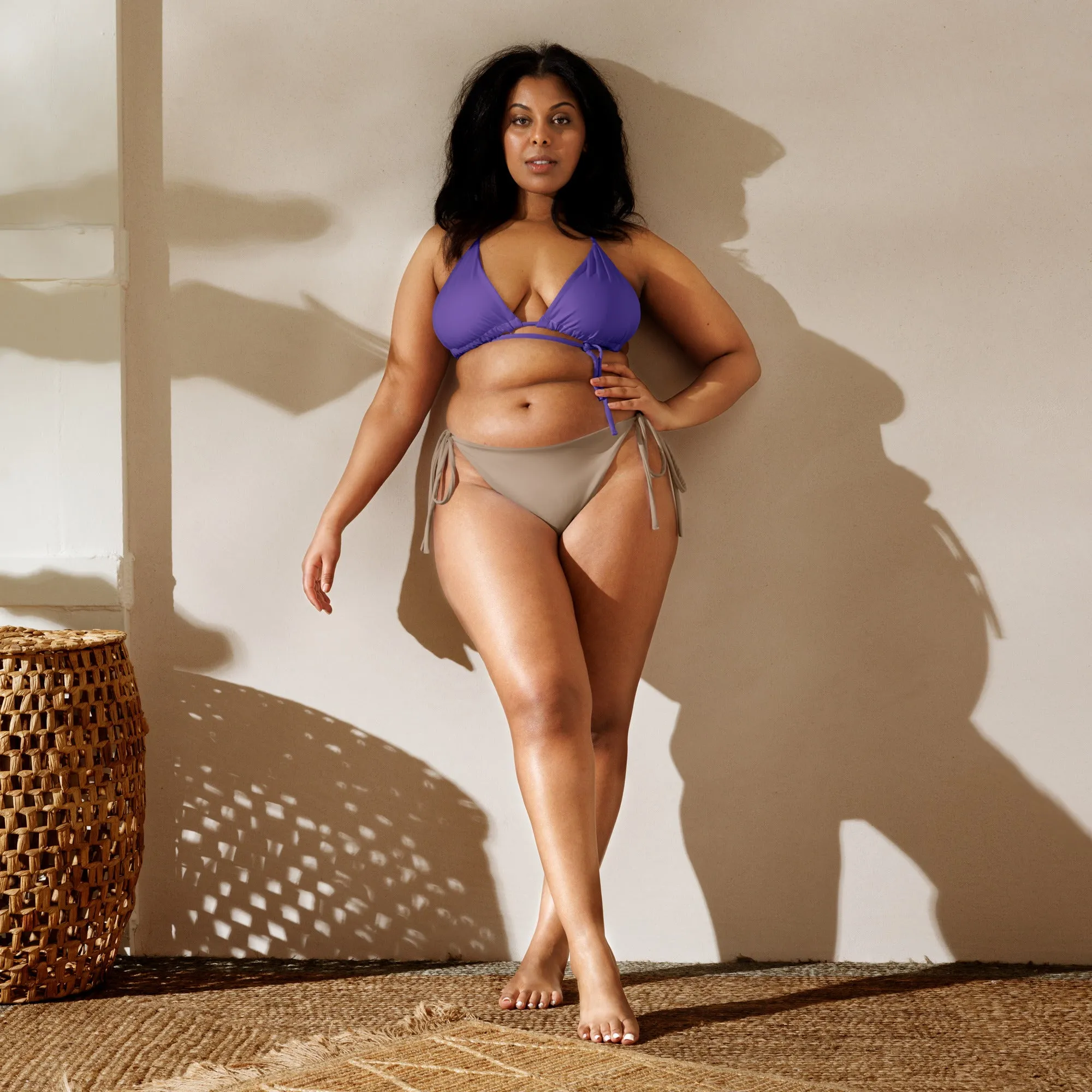 Non-Binary Solid String Bikini Top