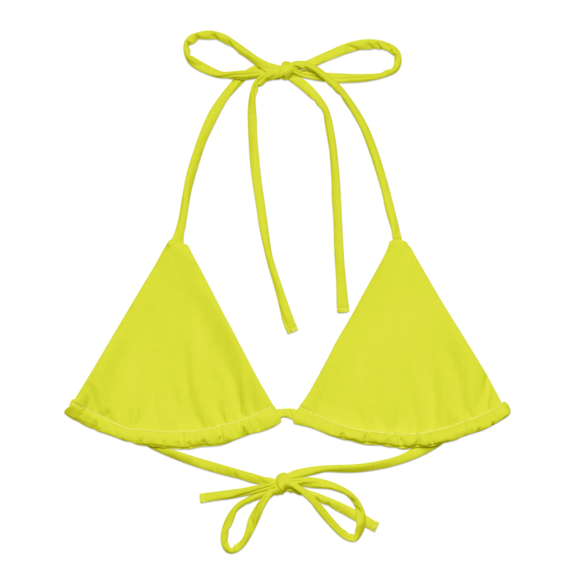 Non-Binary Solid String Bikini Top