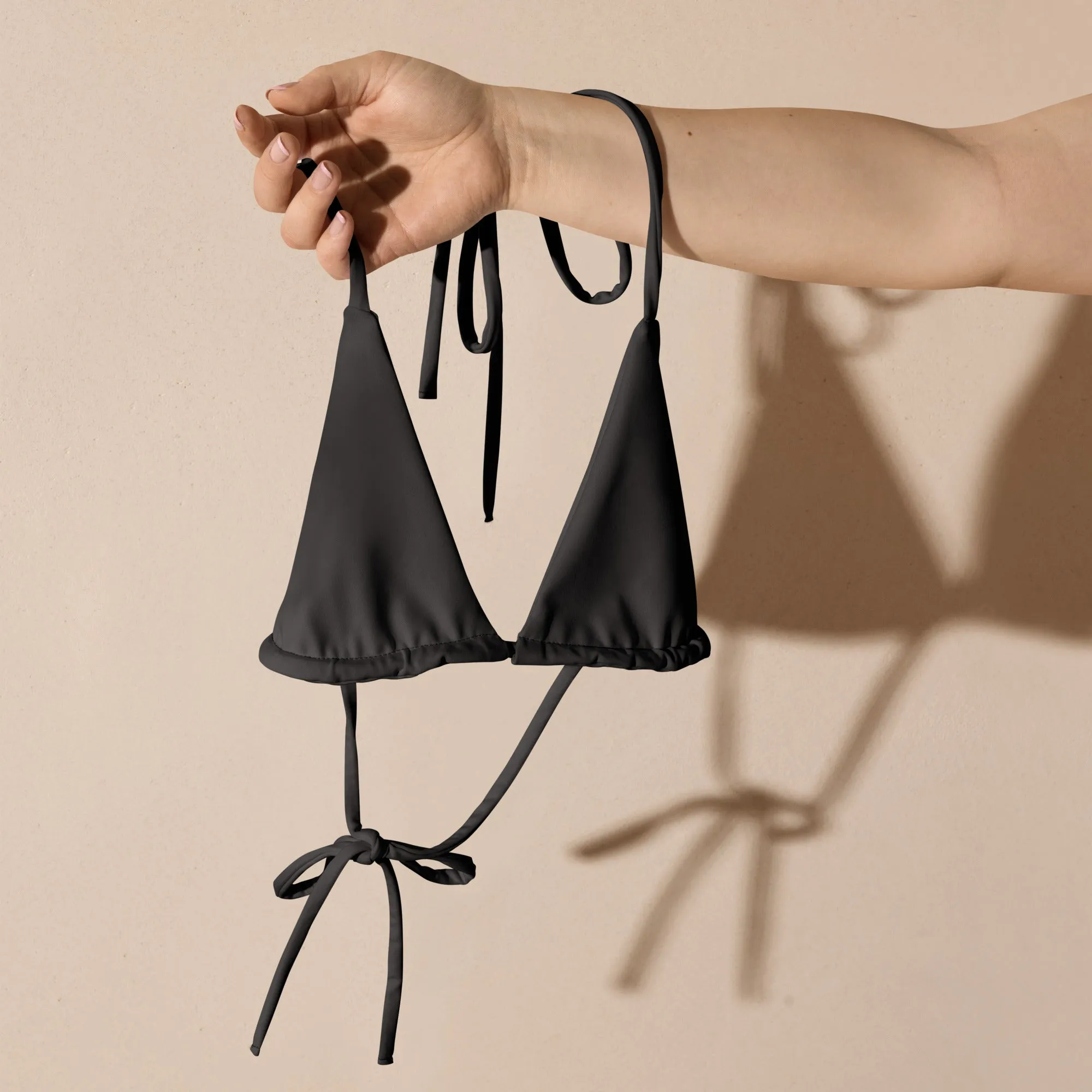 Non-Binary Solid String Bikini Top