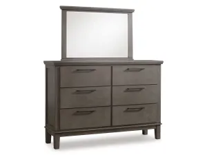 (Online Special Price) Hallanden Gray Dresser & Mirror
