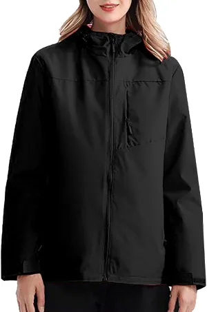 Outdoor Jacket Women Windproof Mountaineering Travel Jacket Plus Size Hardshell Lightweight Hooded Windbreaker Coats