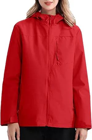 Outdoor Jacket Women Windproof Mountaineering Travel Jacket Plus Size Hardshell Lightweight Hooded Windbreaker Coats
