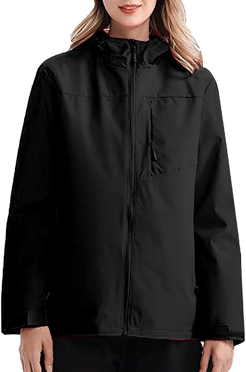 Outdoor Jacket Women Windproof Mountaineering Travel Jacket Plus Size Hardshell Lightweight Hooded Windbreaker Coats