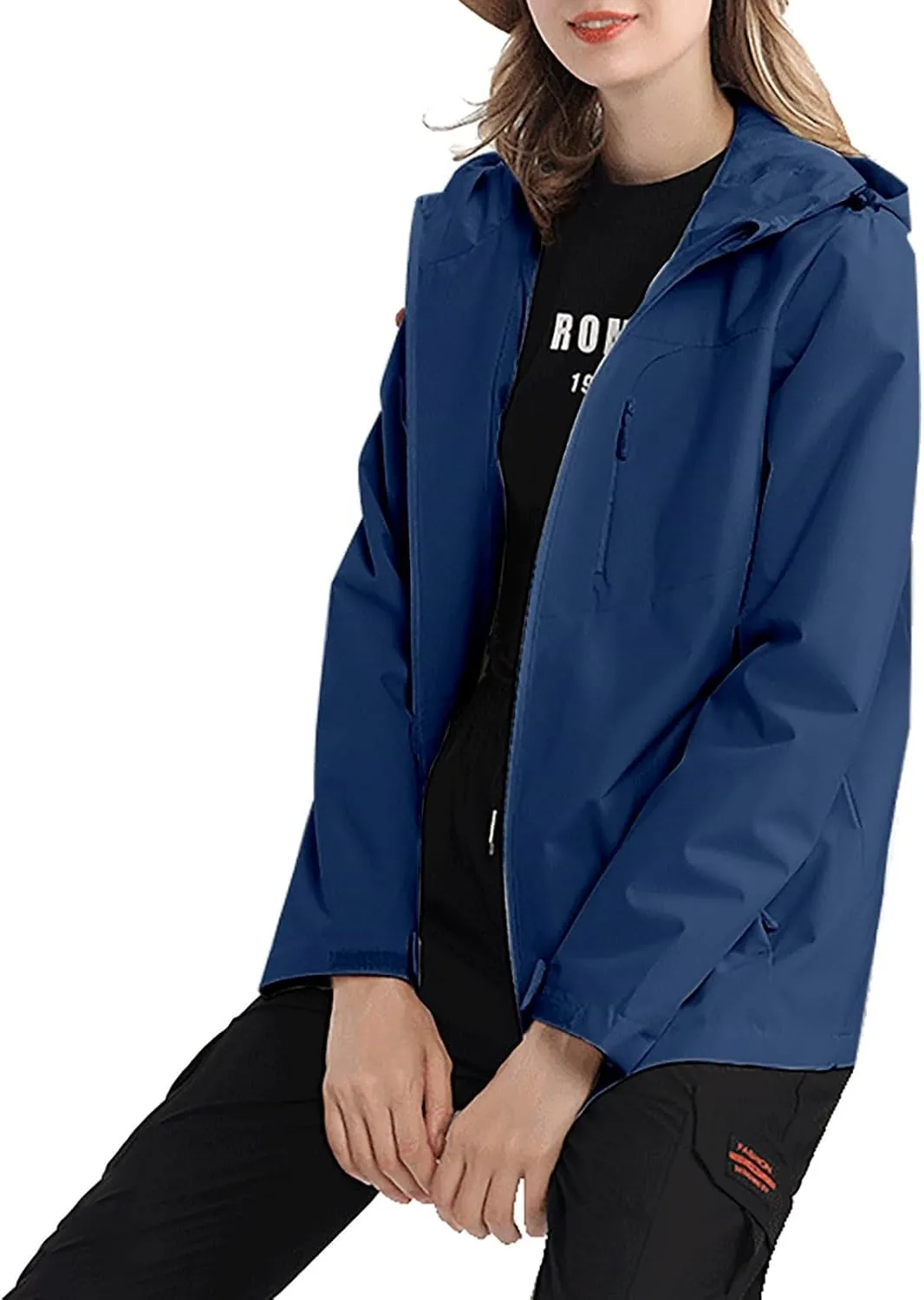 Outdoor Jacket Women Windproof Mountaineering Travel Jacket Plus Size Hardshell Lightweight Hooded Windbreaker Coats