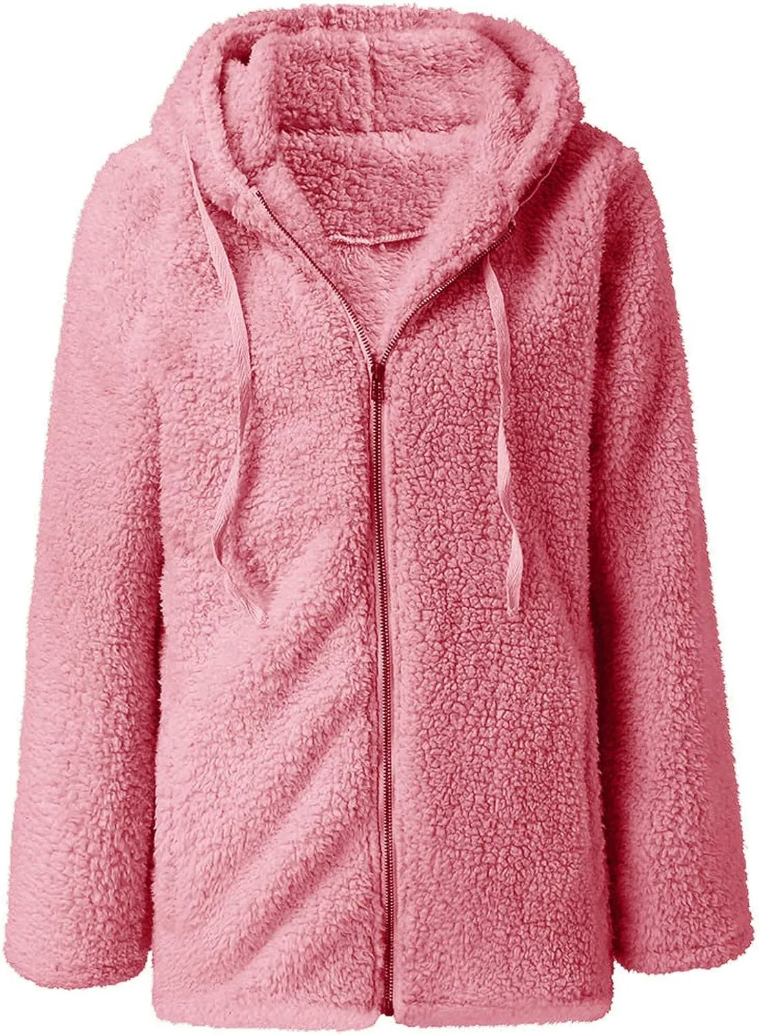 PeQAQ Fleece 2023 Winter Coat Women Plus Size Warm Soft Fuzzy Jackets Trendy Casual Outerwear Full Zip Up Hoodie Sweatshirts
