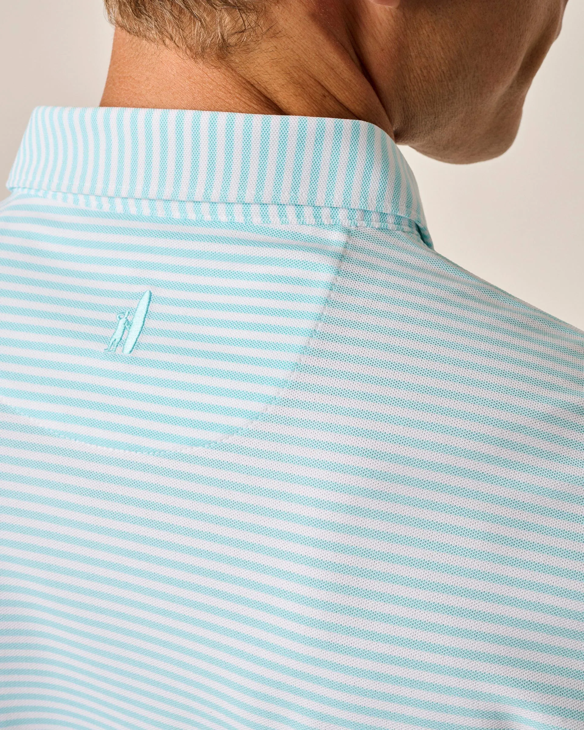 Performance Mesh Polo - Stetson Stripe