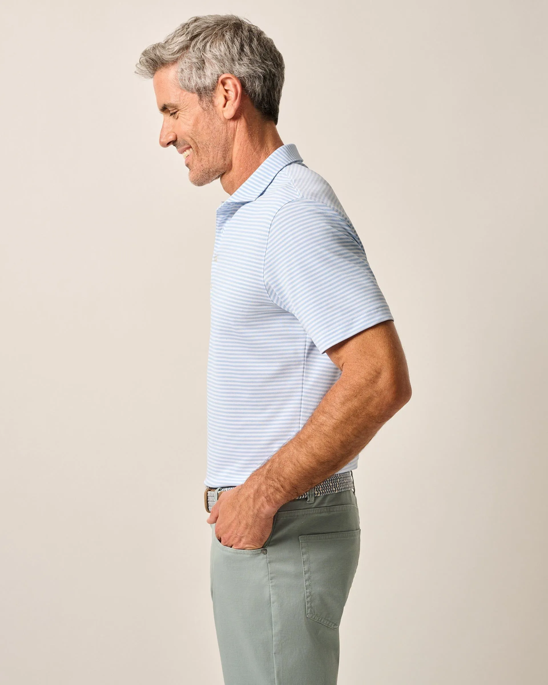 Performance Mesh Polo - Stetson Stripe