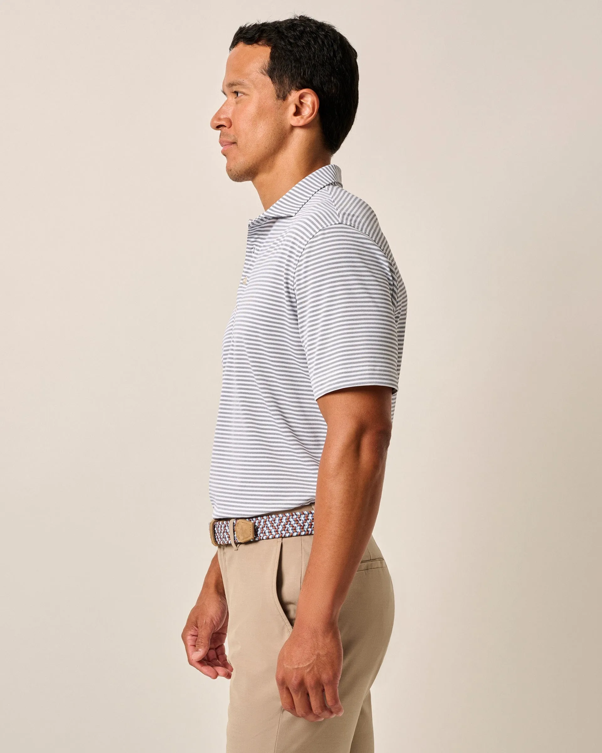 Performance Mesh Polo - Stetson Stripe