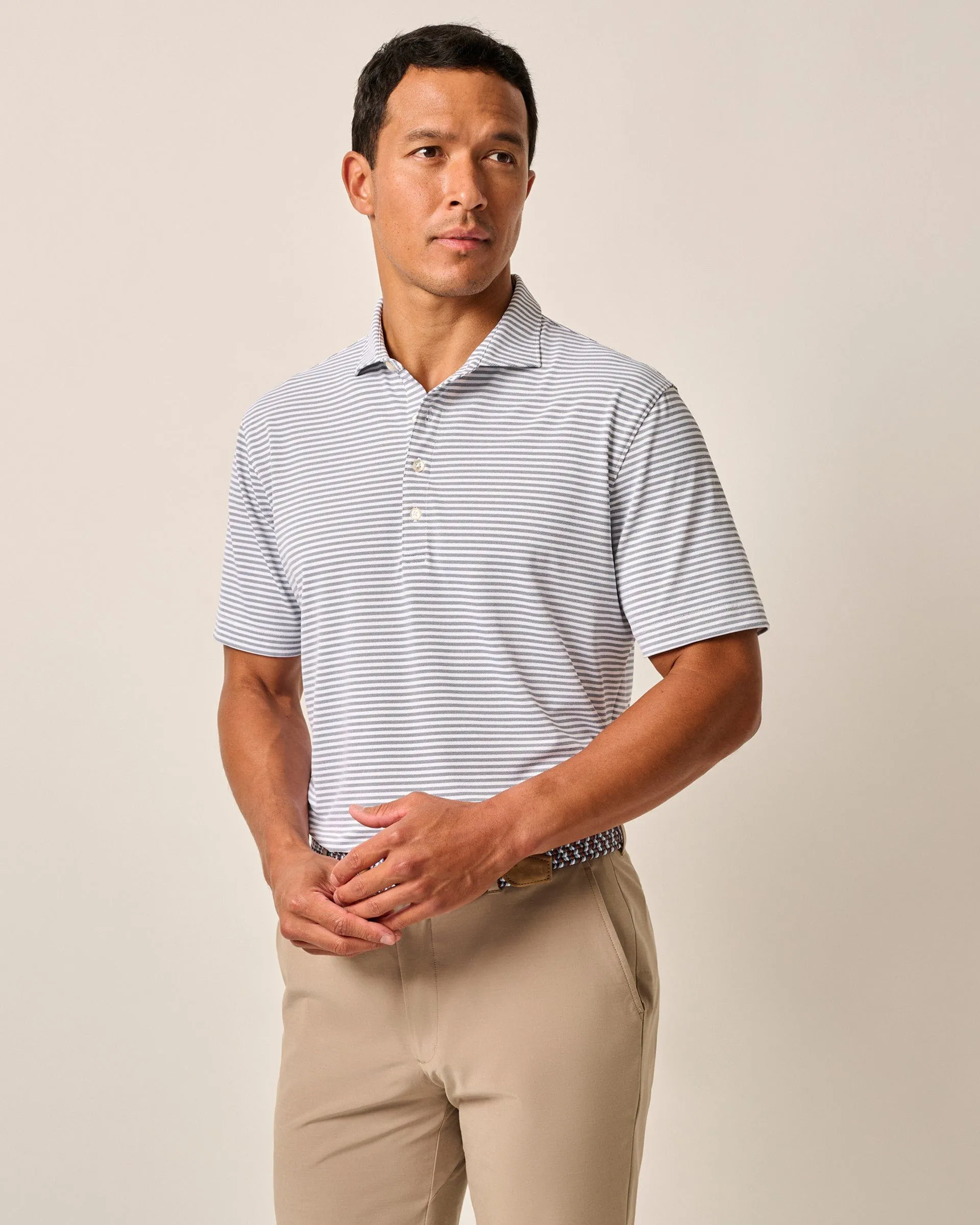 Performance Mesh Polo - Stetson Stripe