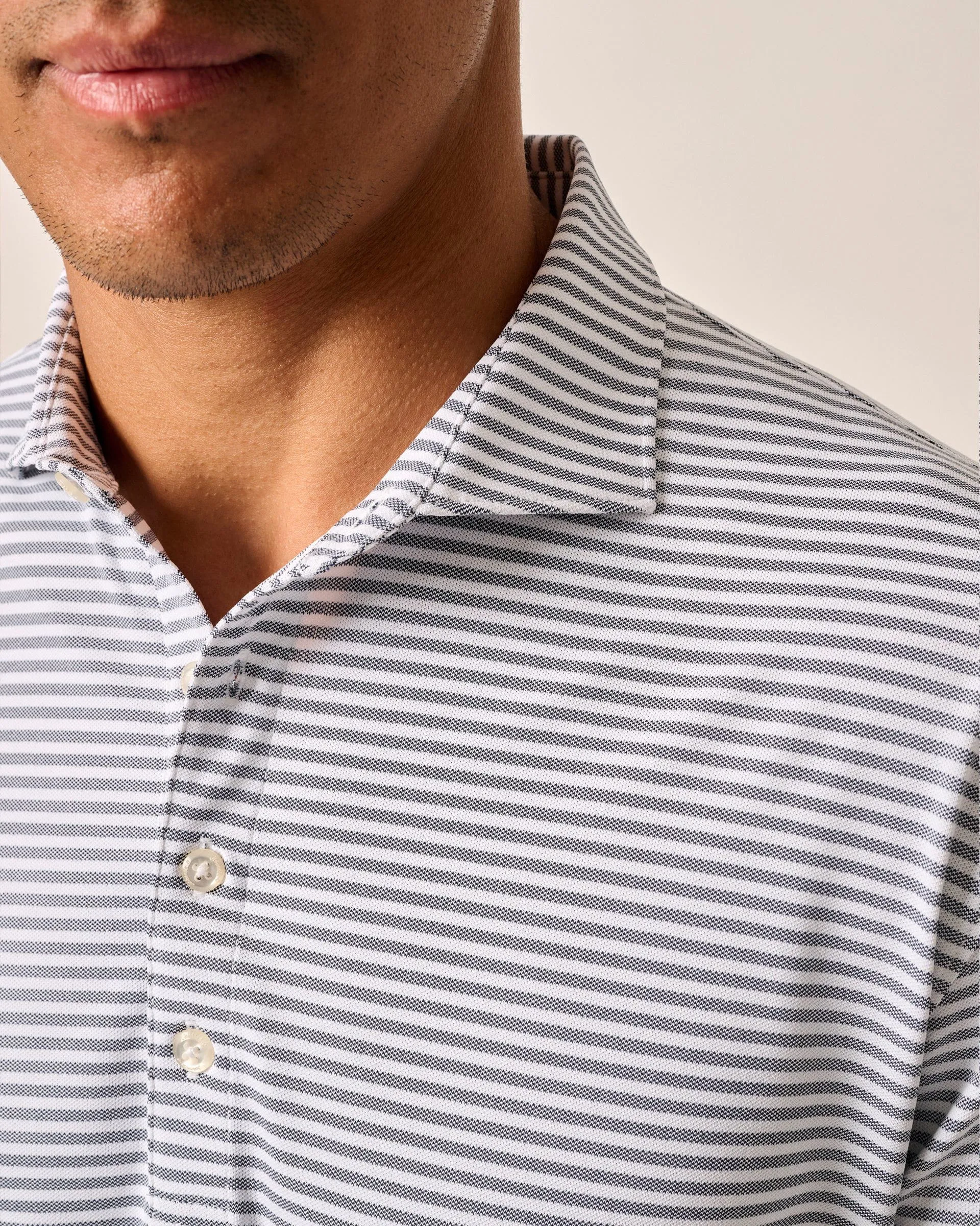 Performance Mesh Polo - Stetson Stripe