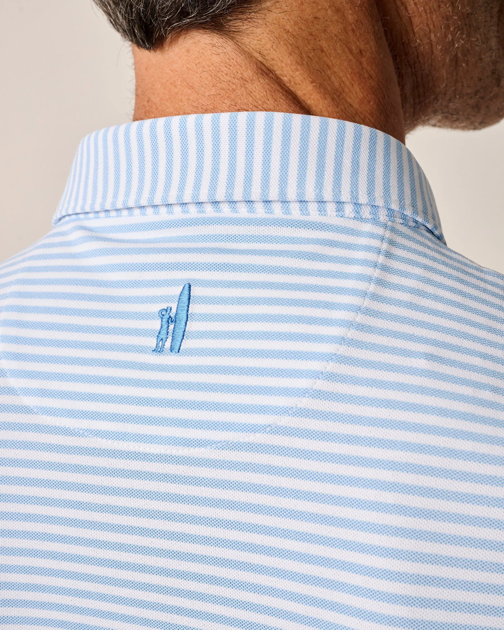 Performance Mesh Polo - Stetson Stripe