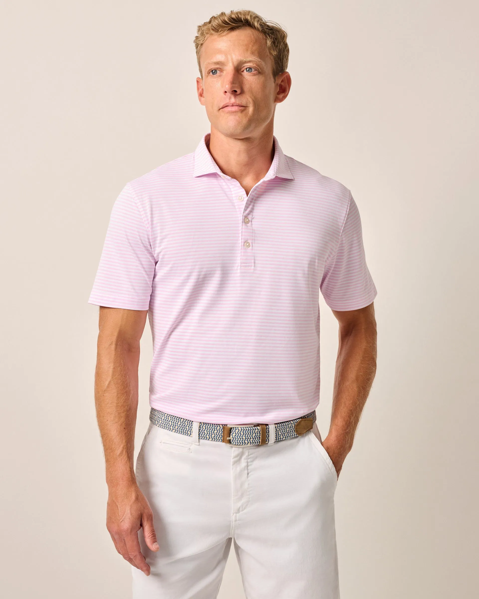 Performance Mesh Polo - Stetson Stripe