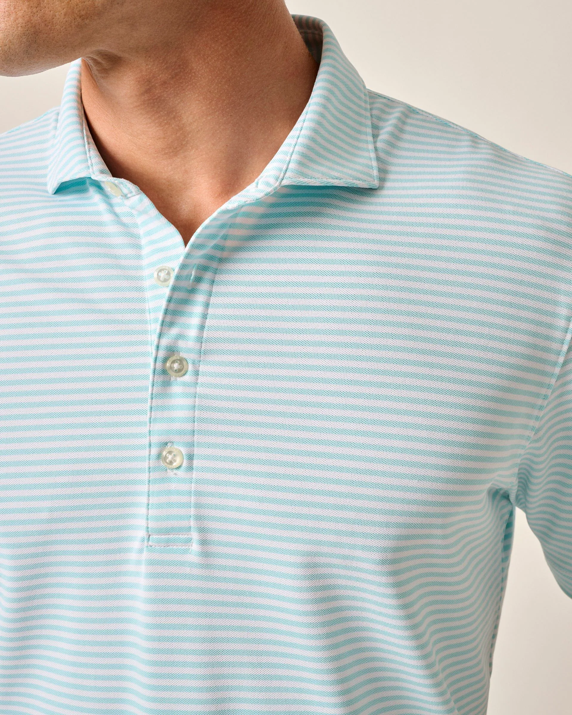Performance Mesh Polo - Stetson Stripe
