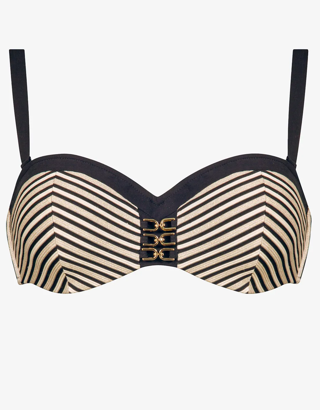 Pirates Moulded Bandeau Bikini Top - Stripe