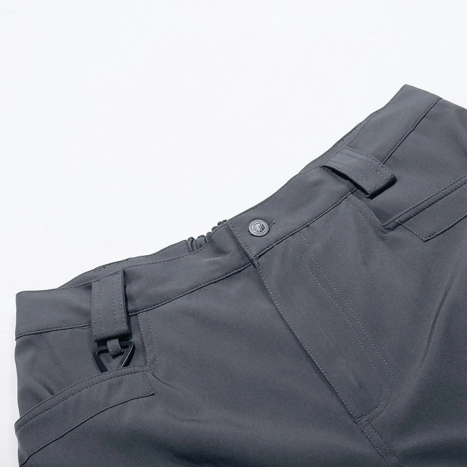Plus Size Cargo Pants for Men Pleated Front Button Outdoor Workout Pants Quick Dry Breathable Work Tactical Trousers