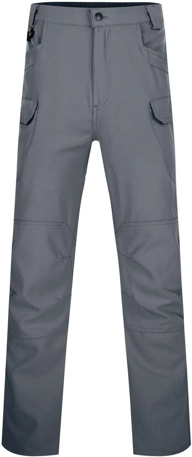 Plus Size Cargo Pants for Men Pleated Front Button Outdoor Workout Pants Quick Dry Breathable Work Tactical Trousers