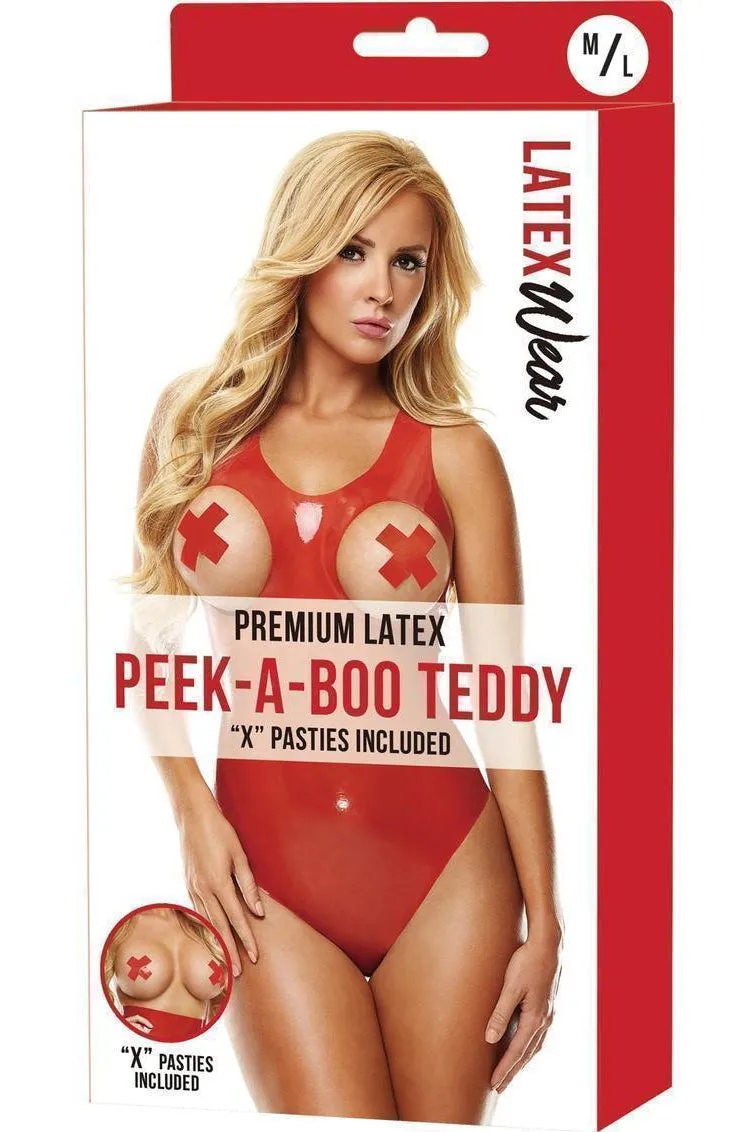 Premium Latex Peek Teddy with X Pasties