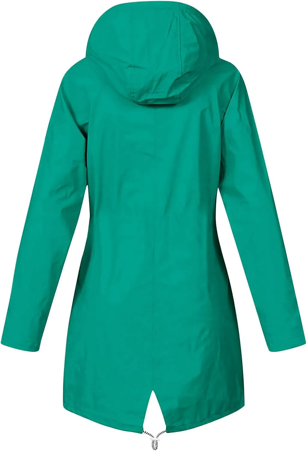 Rain Jacket for Women Waterproof Outdoors Raincoats Lightweight Long Hooded Trench Coats Striped Lined Windbreaker