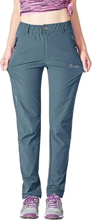 Rdruko Women's Hiking Pants Lightweight Quick Dry Water Resistant Outdoor Travel Fishing Pants with Pockets