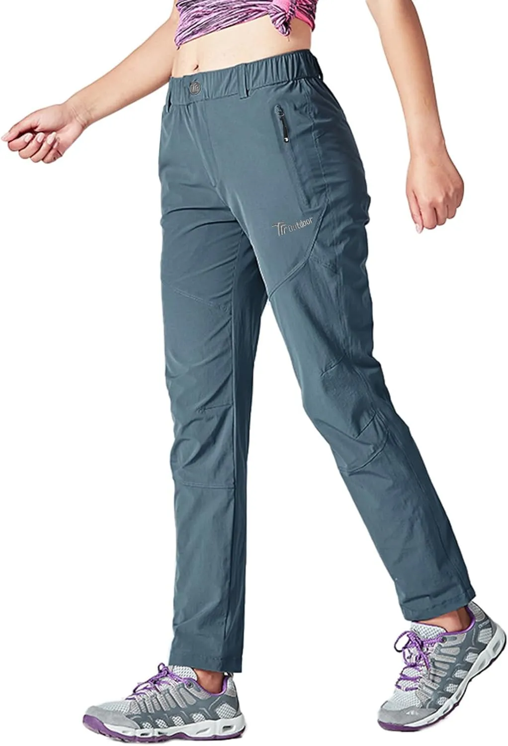 Rdruko Women's Hiking Pants Lightweight Quick Dry Water Resistant Outdoor Travel Fishing Pants with Pockets