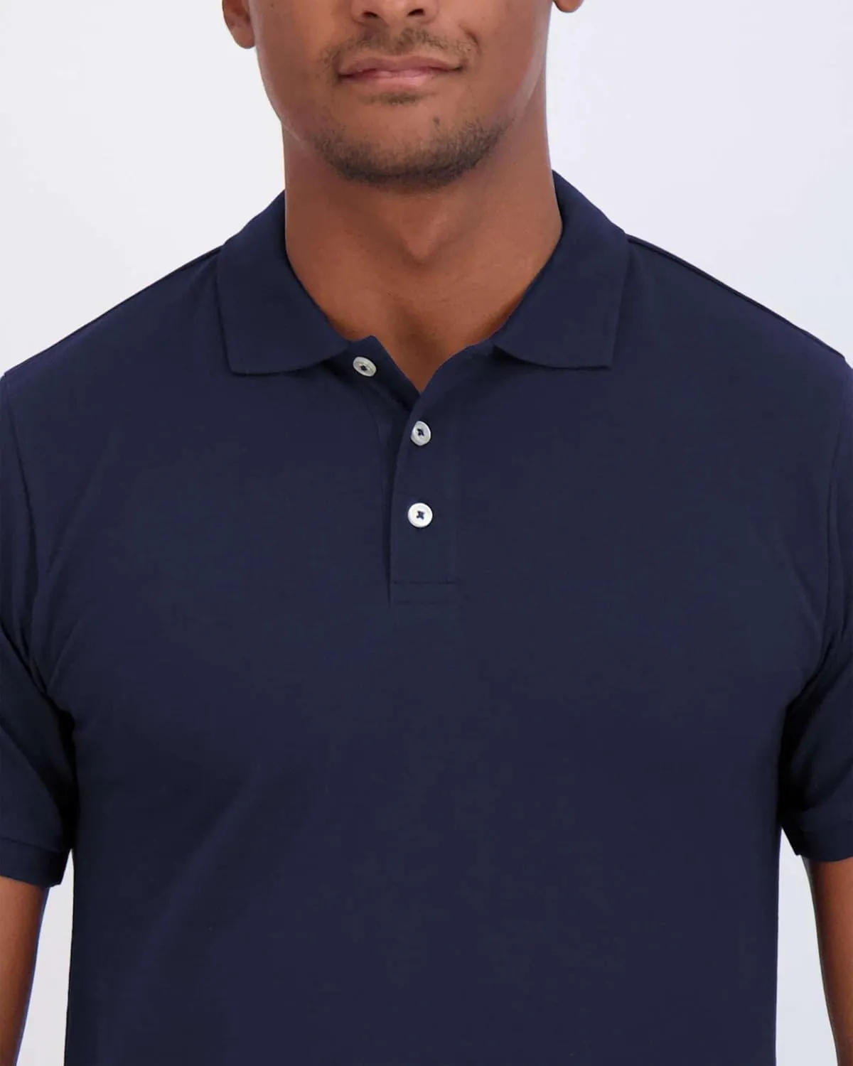 Real Essentials 3 & 4 Pack: Men's Cotton Pique Short Sleeve Polo Shirt - Performance Polo (Available in Big & Tall)