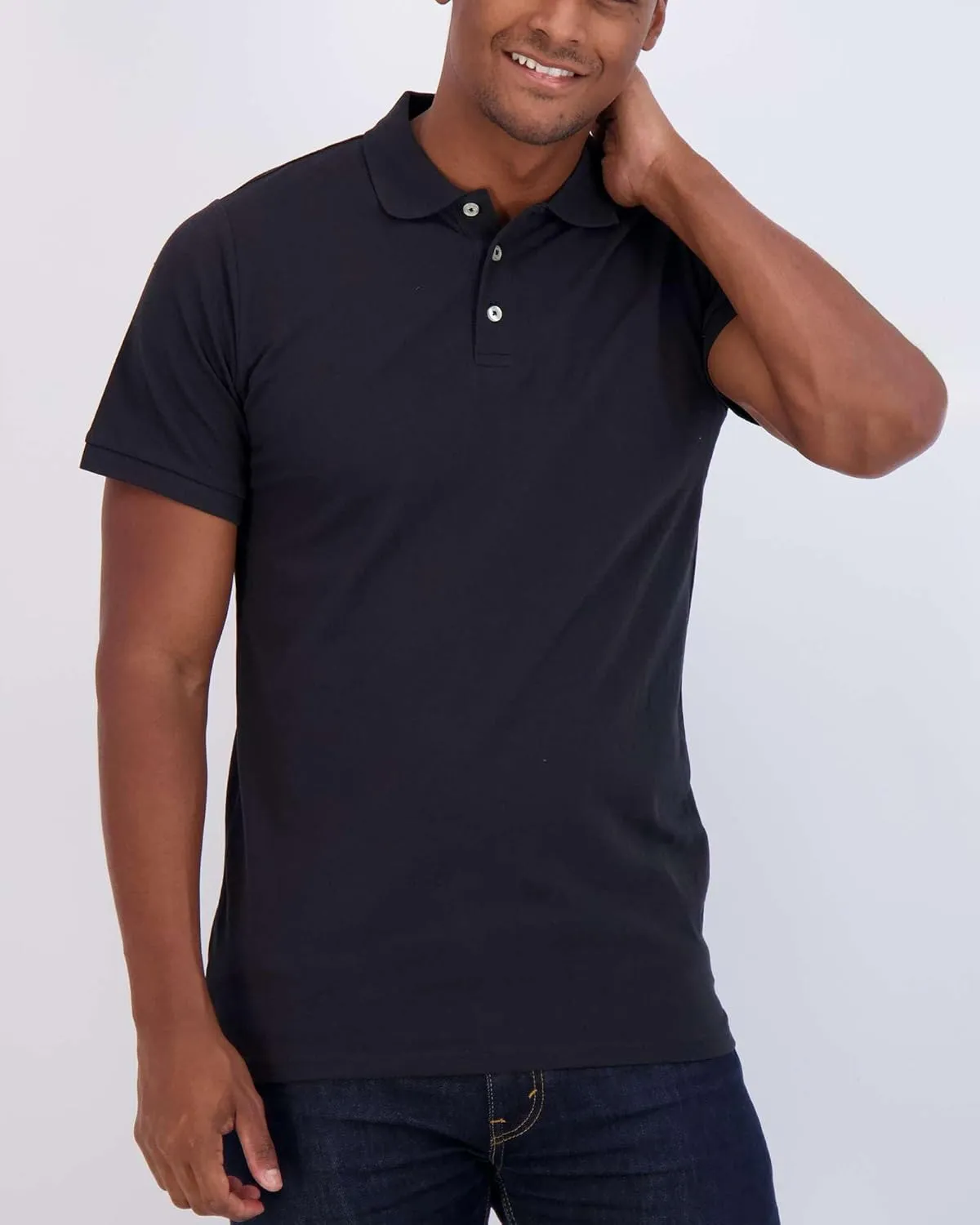Real Essentials 3 & 4 Pack: Men's Cotton Pique Short Sleeve Polo Shirt - Performance Polo (Available in Big & Tall)