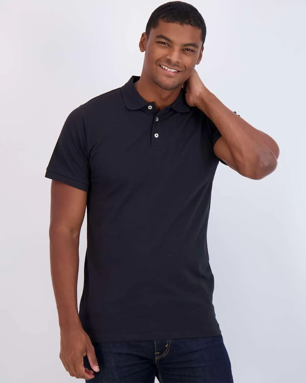 Real Essentials 3 & 4 Pack: Men's Cotton Pique Short Sleeve Polo Shirt - Performance Polo (Available in Big & Tall)