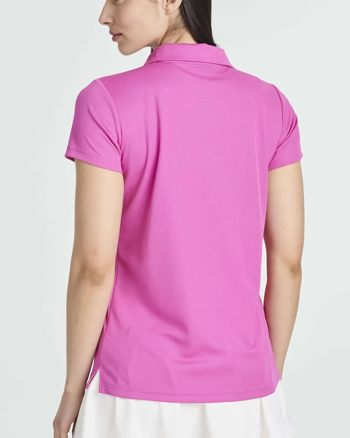 Real Essentials 3 Pack: Womens Short Sleeve Dry-Fit Performance Polo Shirt (Available in Plus)