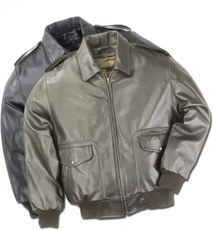 REED Men's Aviator Bomber Leather Jacket Union Made in USA