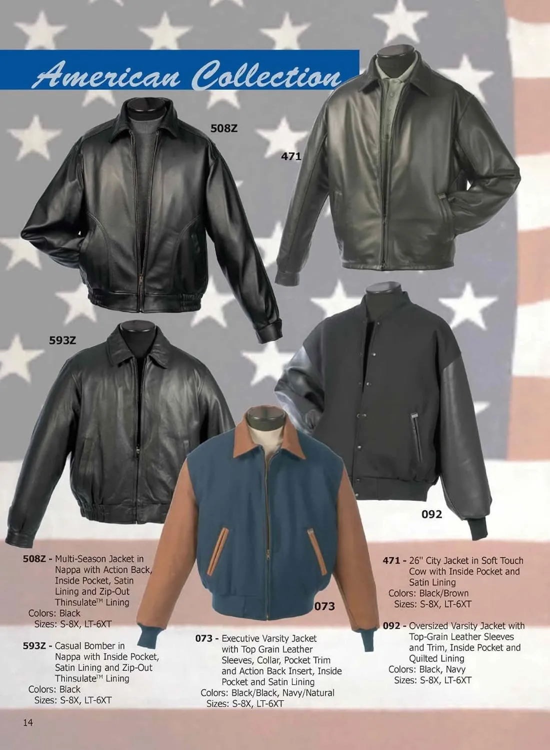 REED Men's Aviator Bomber Leather Jacket Union Made in USA