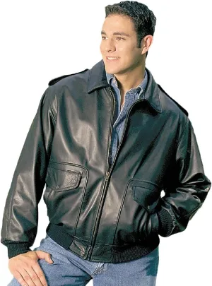 REED Men's Aviator Bomber Leather Jacket Union Made in USA