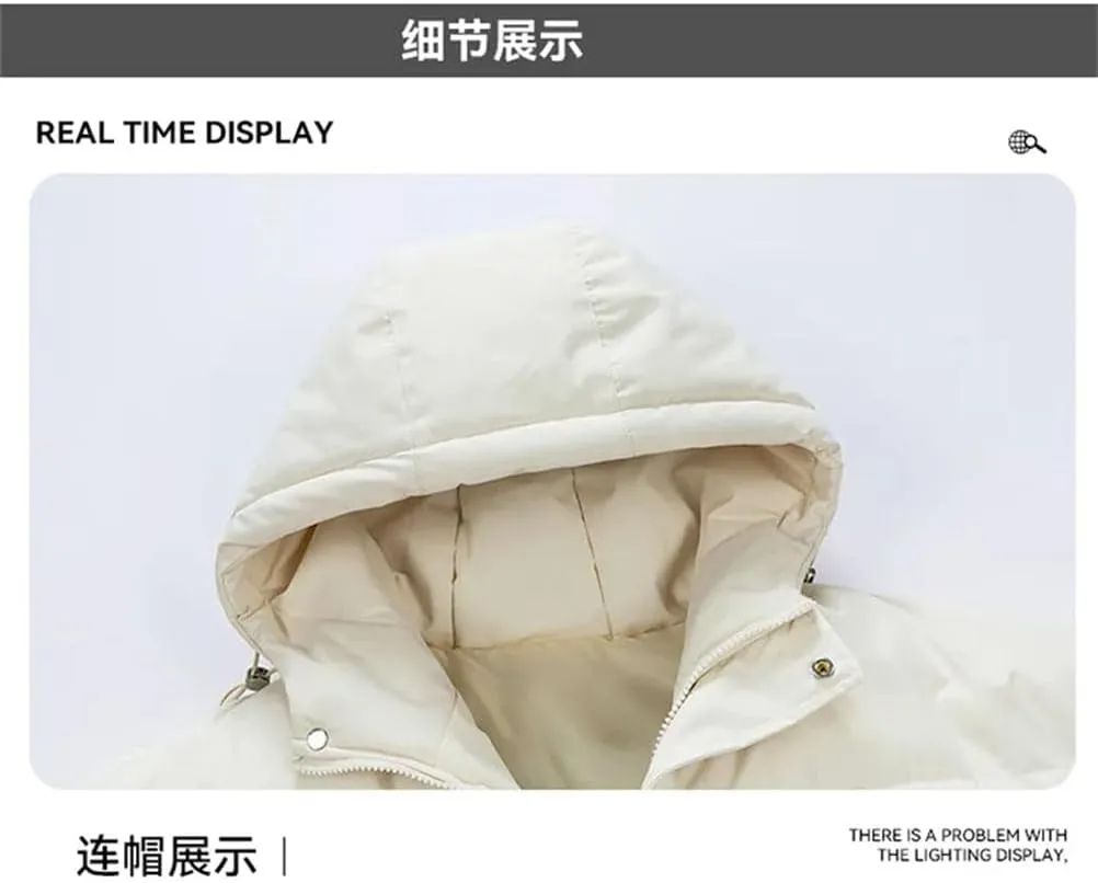 REHJJDFD Men Cotton-Padded Coats Men Puffer Jackets Outdoor Hooded Coat Casual Parkas Thick Warm Coat Men Jacket