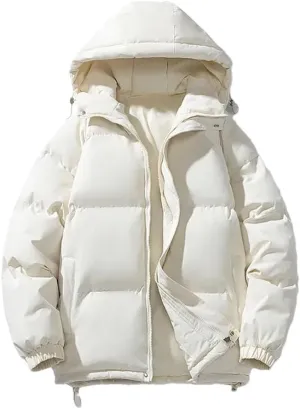 REHJJDFD Men Parkas Cotton-Padded Coats Men Puffer Jackets Outdoor Hooded Coat Casual Thick Warm Coat Men Jacket