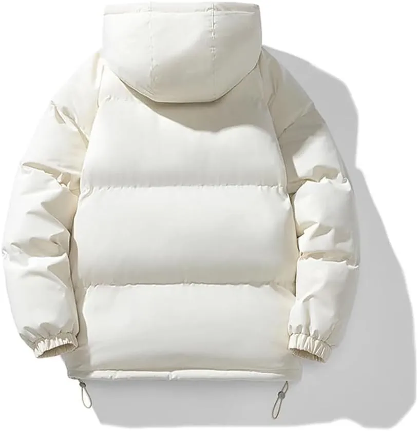 REHJJDFD Men Parkas Cotton-Padded Coats Men Puffer Jackets Outdoor Hooded Coat Casual Thick Warm Coat Men Jacket