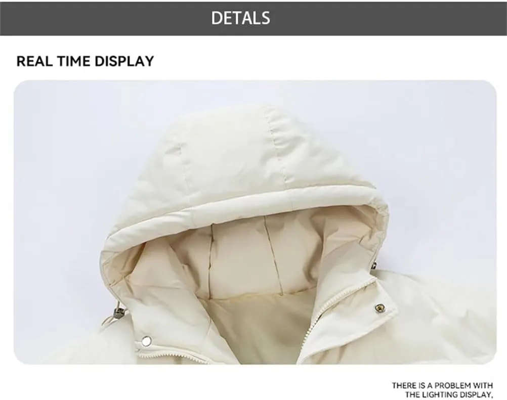 REHJJDFD Men Parkas Cotton-Padded Coats Men Puffer Jackets Outdoor Hooded Coat Casual Thick Warm Coat Men Jacket