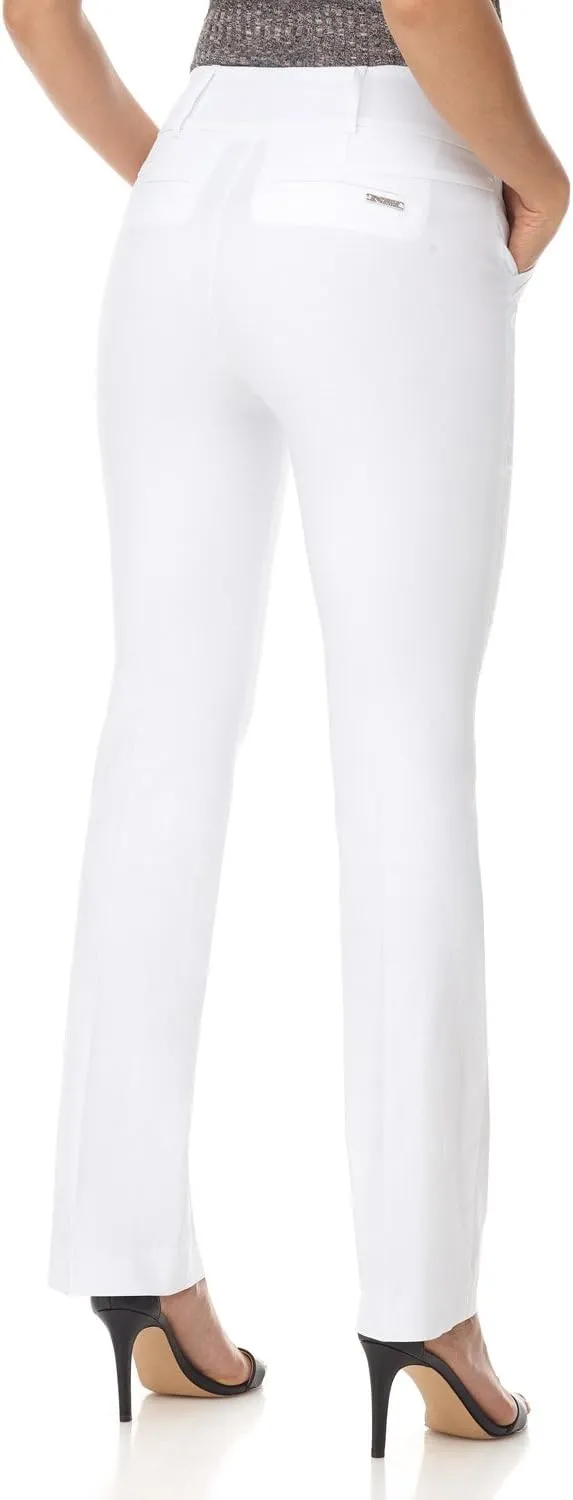 Rekucci Women's Ease into Comfort Classic Bootcut Pant w/Tummy Control