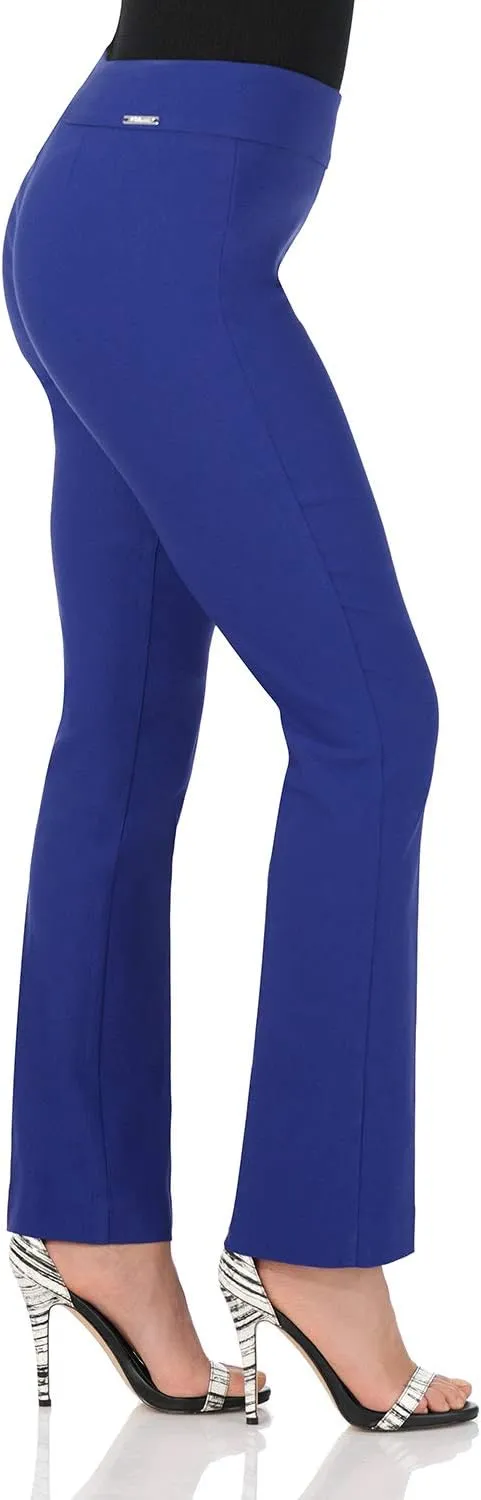 Rekucci Women's Ease Into Comfort Stretchy Straight Leg Office Pant with Tummy Control